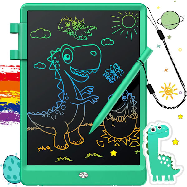 LCD-ritplatta, Doodle Board-leksaker, presenter för 3-8 år gamla flickor pojkar, 10 tum färgglad elektronisk ritplatta för barn, presenter för småbarn Wonderful Green 10 Inch