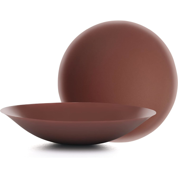 Nännipeite - Tahmea silikoninen nännipeite - Uudelleenkäytettävä nännipeite naisille matkarasiassa Hazelnut Large (Fits D+ Cups)