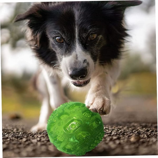 2kpl Lemmikkikoiran pallot Lelut Kumi Squeak Dog Ball Tuhoamaton koiran lelupallot Koiran pallo Koiran interaktiivinen lelu, pomppiva pallo