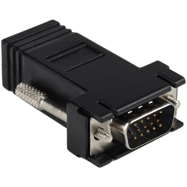 CY VGA RGB 15-stiftshane till Lan Cat5 Cat5e RJ45 Ethernet honadapter Svart RJ45 to VGA RJ45 to VGA