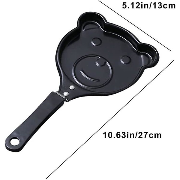 Pancake Pan,non Stick Crepe Pan,bear Shape Egg Frying Pan,mini Pancake Maker For Home Kitchen Restaurant Hotel