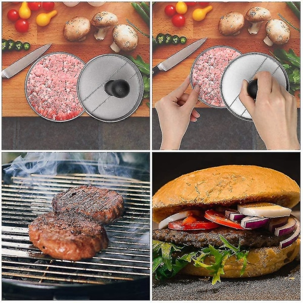 Non-stick Burger Press Aluminium Hamburger Patty Maker For Bbq Grill Aluminium Non-stick Hamburger Press