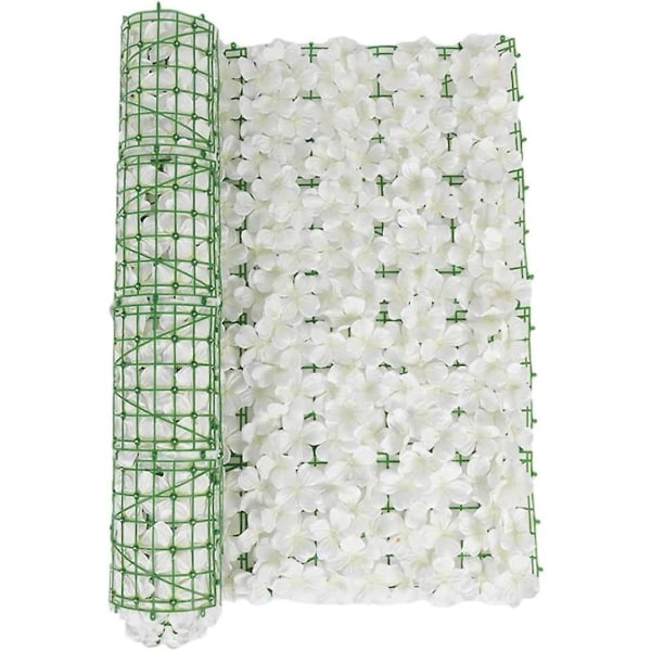 Kunstig blomstergjerde spilegjerde gjerdepaneler hagegjerde personvern gjerde pynt hvit 50x100cm hagegjerder og tilbehør 1 stk