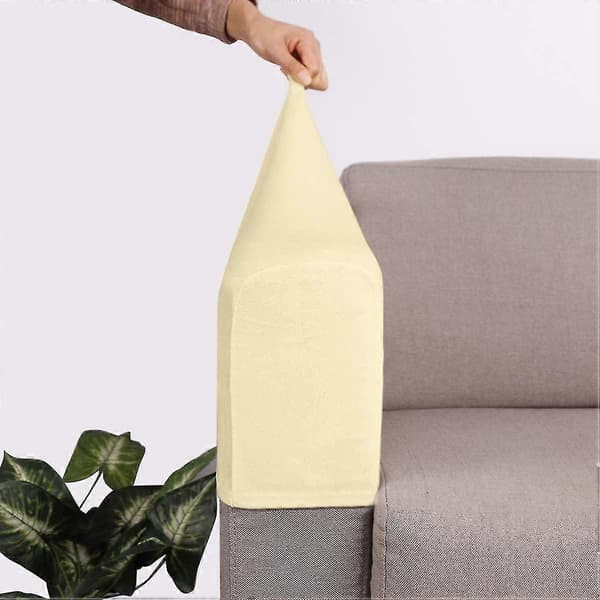 stk Sofatrekk til armlener, stretch stoff (beige)