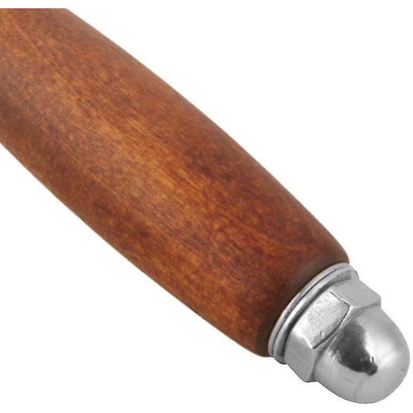 T-formet træskærerhammer til læder og nylon (1 stk, træfarve + hvid)