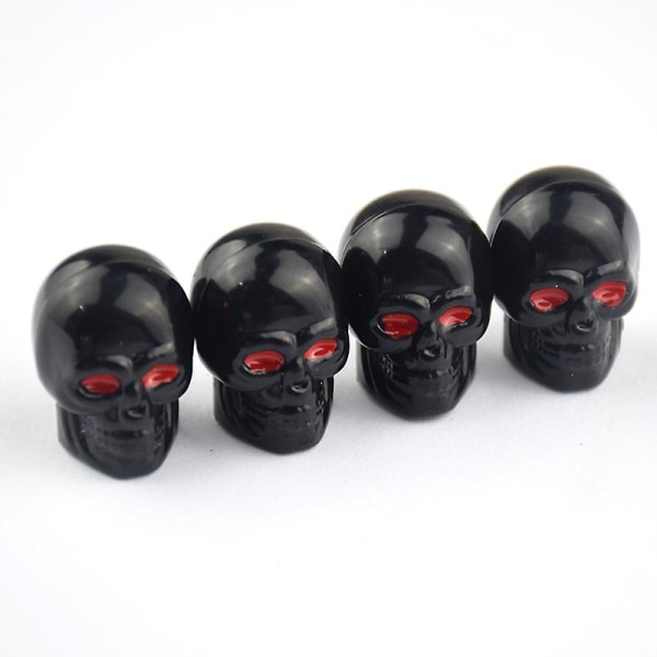 4 Pieces Chrome Skull Tire Valve Caps Car Accessories Universal Valve Caps For Car Suv Motorcycle Bike