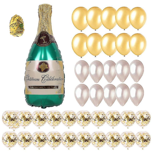 Champagneflaska ballonger Festdekorationer, för födelsedagsdekorationer, förlovningsdekorationer