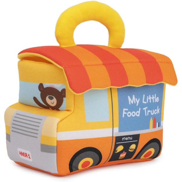 Baby Play Soft Collection, My Little Food Truck 5-osainen pehmolelusetti, jossa rätinä, piipittäjä ja rypistysääni lelut, aistipeli vauvoille, 7,5u2 Food Truck
