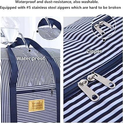 Vanntett sesongbasert klesorganisering overdimensjonert blå stripe stripe