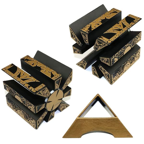 Avtakbar Hellraiser Puzzle Box, Hellraiser Puzzle Box Funksjonell, Deformasjon Avtakbar Lås Puzzle Box. med Base