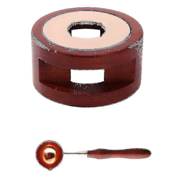 Voksforsegling Varmer Træ Smelteske Kit Forsegling Voks Ovn Værktøj Til Bryllup Voks Kuvert Forseglingsstempel
