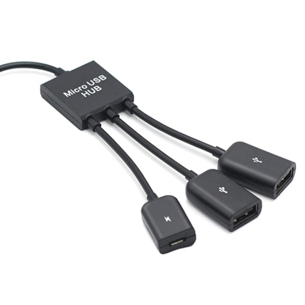 3 i 1 Micro USB Type C HUB han til hun dobbelt USB 2.0 vært Type C