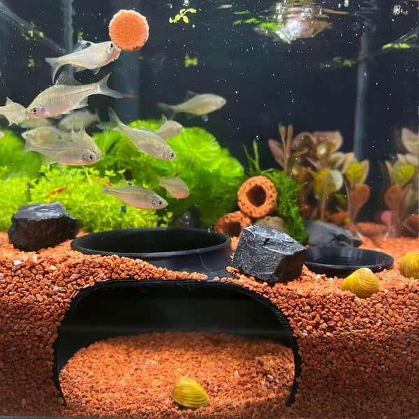Akvarium Underjordisk Hule 3D-printet Pladsbesparende Organizer til Køkken White S