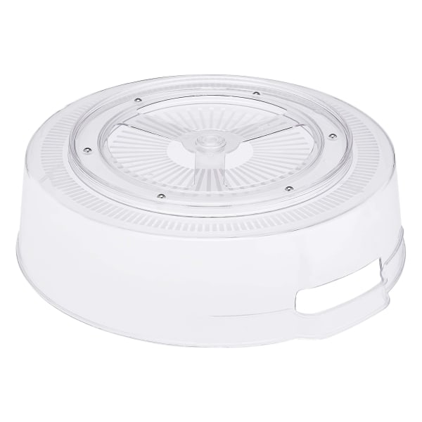 1 Pack Turntable Organizer, Non-slip Rotating Storage Container With Handle, Plastic Spice Rack Organizer For Kitchen Cabinet Refrigerator (11.54 Inch