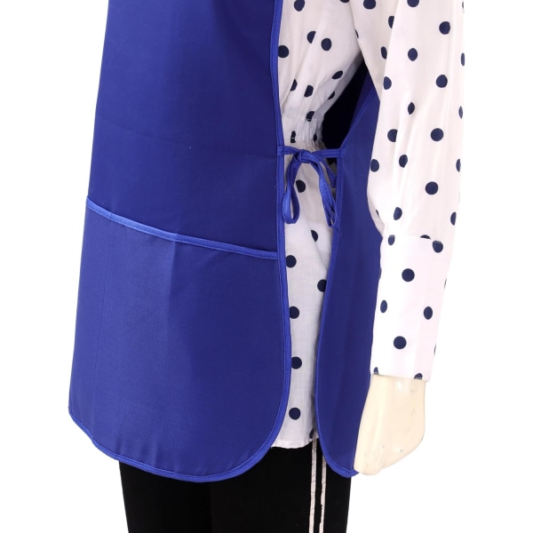 Justerbar Universal Skomagerforklæde Unisex Skomagerforklæde til Mænd Kvinder Damer Tabards Arbejdsrengøringsforklæde med 2 Dybe Lommer Royal Blue One Size