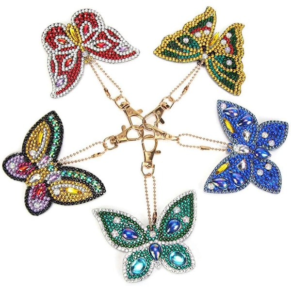 5D DIY-timanttimaalaus täydellinen setti aikuisille, DIY-kristallikuva Rhinestone-kirjonta Ristipisto Taiteet ja käsityöt DIY-kotiseinän sisustus Timanttimaalaus Butterfly