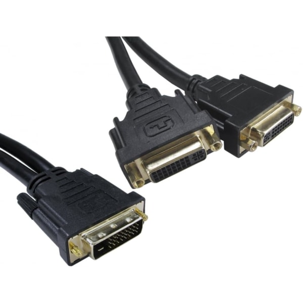 DVI-D Splitter Cable Adapter - Duplicate your image on TWO displays