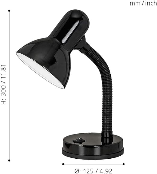Leselampe i stål og blå plast, E27-sokkel Blue (without bulb)