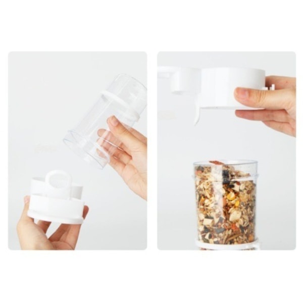 Hamster Foderautomat Lille Kæledyr Automatisk Foderdispenser Transparent Stående Foder Plastbeholder til Gerbil Sucker Glider