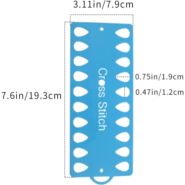 12-pack broderitråd organizer, korsstygnstillbehör handarbetsgarn hållare förvaringsverktyg 20 positioner syverktyg för tråd hantverk DIY sömnad