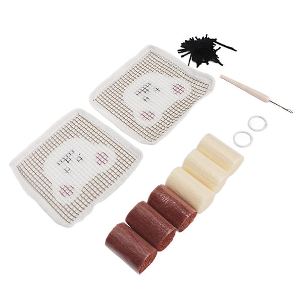 Låsstickningsset Koppunderlägg Diy Set Härlig Björnmönster Heminredning För Hantverk