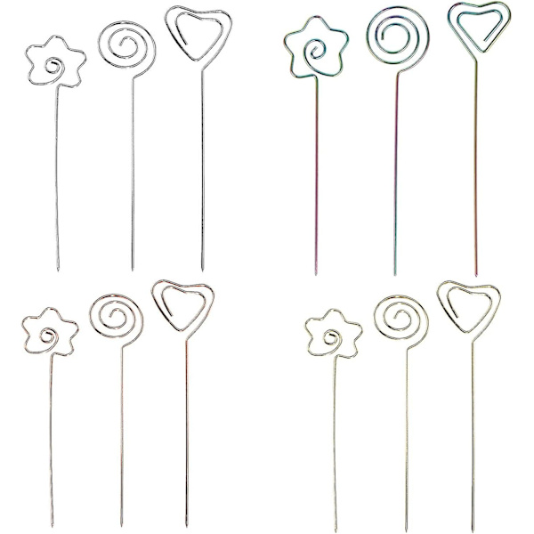 12 stk. Metal Cocktail Sticks Genanvendelige Klæbende Noteholder Rustfrit Stål Appetizer Stick Rustfrit Stål Cocktail Stick Rustfrit Stål Frugt Stic