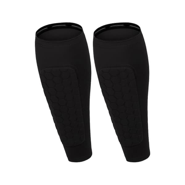 Fodboldbenskinner - med bikagepuder - til fodbold Black