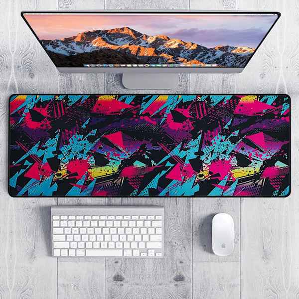 Musematte Gaming Stor Skrivebordsmatte (31,5 x 11,8 x 0,12 tommer) Vaskbar Musematte Bærbar PC-Skrivebordsmatte, Japansk Musematte med Sklisikker Gummibase, Utvid mouse pad Y13 XL