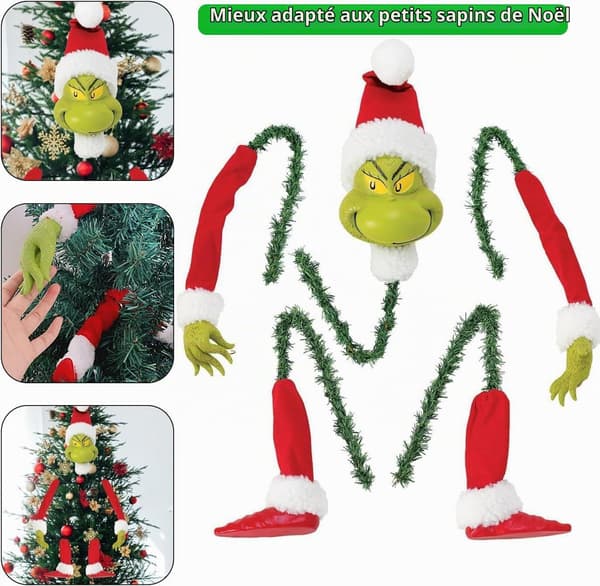 Juletræspynt og gaver, topstjerne-pynt, polstrede elverben