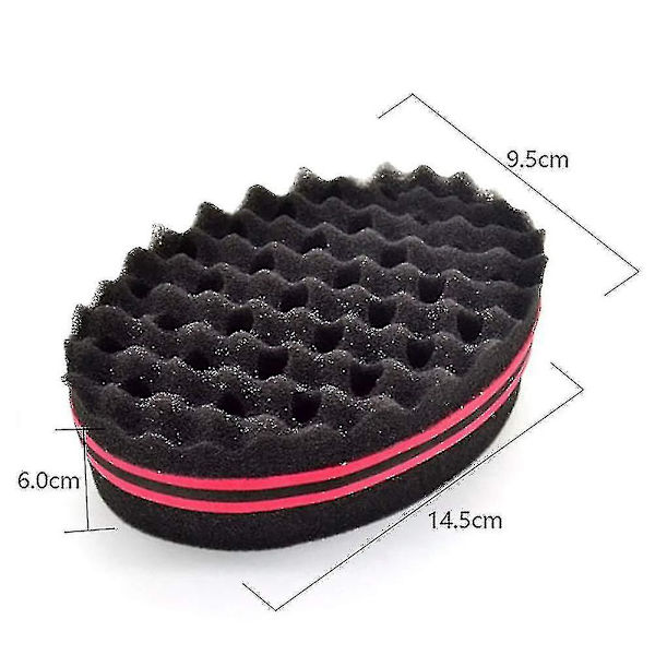 En förpackning kort hår twist svamp stora hål hårborste svamp twist våg frisör verktyg för dreads afro locs twist curl