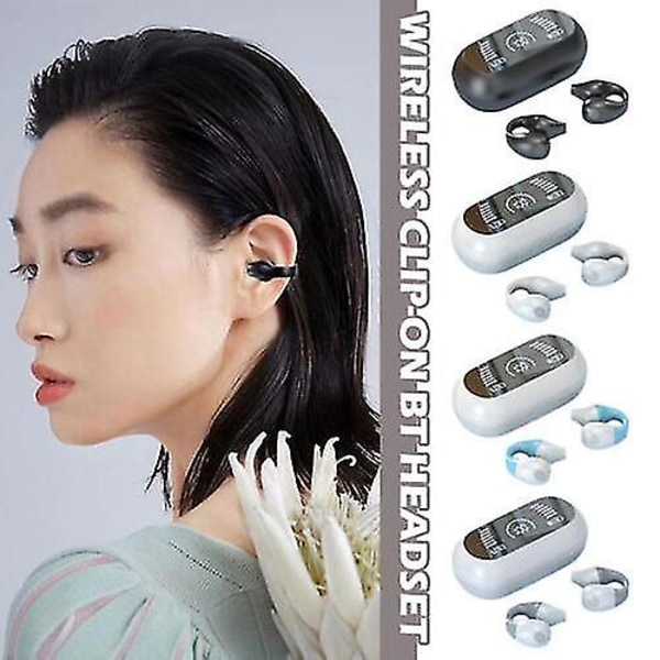 Knoglelednings-øretelefon Bluetooth-øreclips-øreringe Trådløse hovedtelefoner