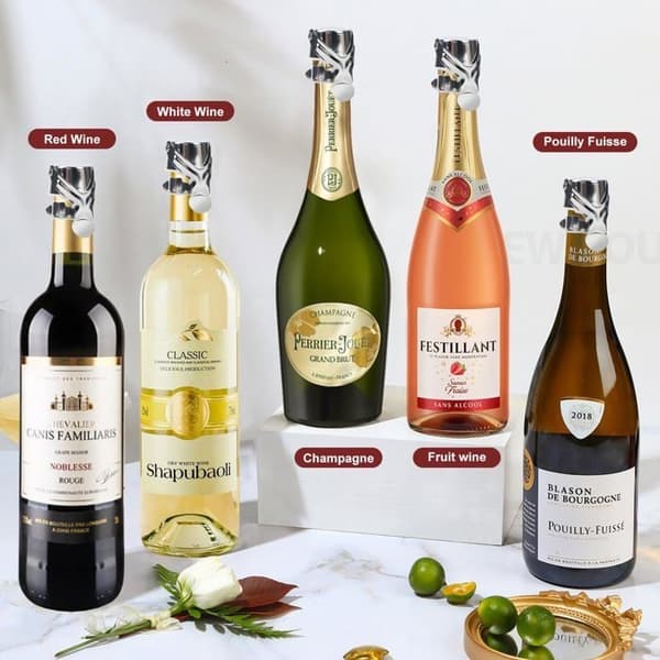 Champagneprop i rustfrit stål, velegnet til mousserende vine og Prosecco.