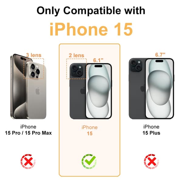 iPhone 15 Skal - Extra Stötsäkert och Hållbart Transparent