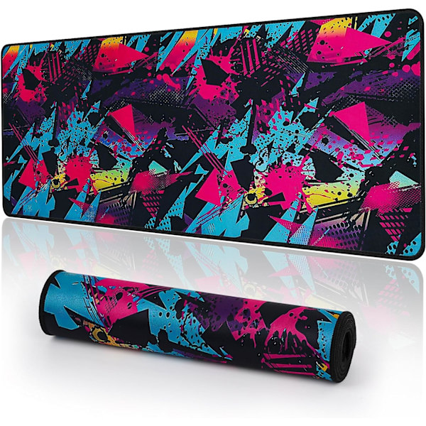 Musematte Gaming Stor Skrivebordsmatte (31,5 x 11,8 x 0,12 tommer) Vaskbar Musematte Bærbar PC-Skrivebordsmatte, Japansk Musematte med Sklisikker Gummibase, Utvid mouse pad Y13 XL