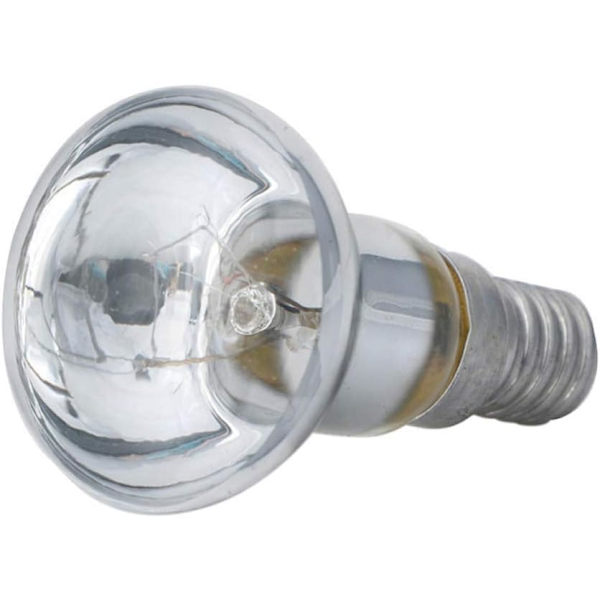 Hvid Edison-pære E14 lysholder R39 reflektor spotpære lavalampe glødetrådspære glødepærer lyspærer dæmpbar (30 W