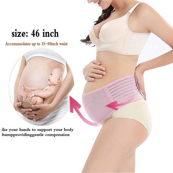 Barselbelte, magebelte til gravide, komfortabel støtte for rygg og bekken etter fødsel - Justerbar midjetrener for kvinner