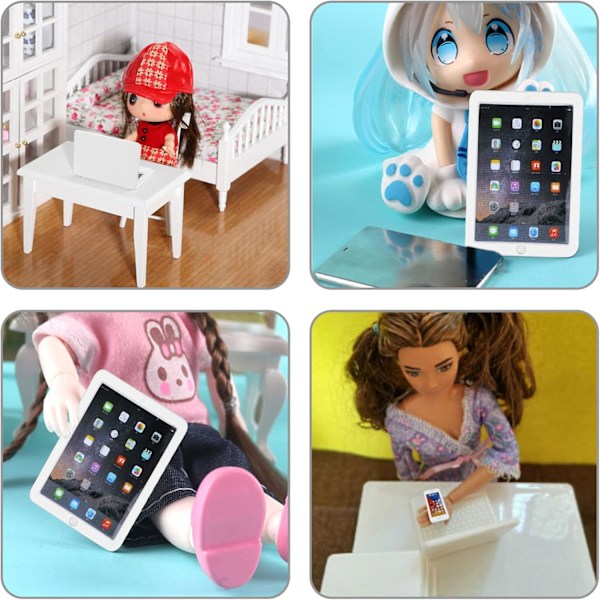 1:12 Metall Simulering Bärbar Dator Surfplatta Smartphone Mini 3 st/set - Dockhus Miniatyrer Dator Scen Simulering Möbler Tillbehör Dockor Hus