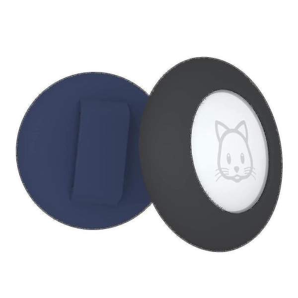 Cat Collar Holder, kompatibel med Air Tag, 2pack Case Cover Black And Blue
