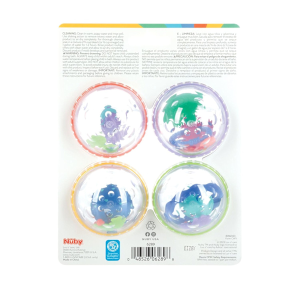Bubbly Buds Interaktivt Badelegetøjssæt - (4-pak) Baby Badelegetøj - 6+ Måneder Bubbly Buds