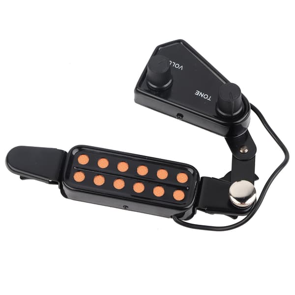 12-håls magnetisk pickup-transducer med volym- och tonkontrollkit för akustisk gitarr