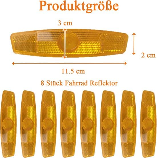 Cykel legetøjsreflekser - 8 stk. - Cykelrefleks sæt - Sikkerhedsreflekser til mountainbikes
