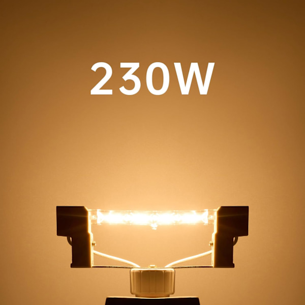 6-pack R7s halogenlampa 118 mm 230 W dimbar 230 V 4650 lm 2800 K varmvit energibesparande glödtrådslinjär glödlampa strålkastare J118 säkerhetslampa
