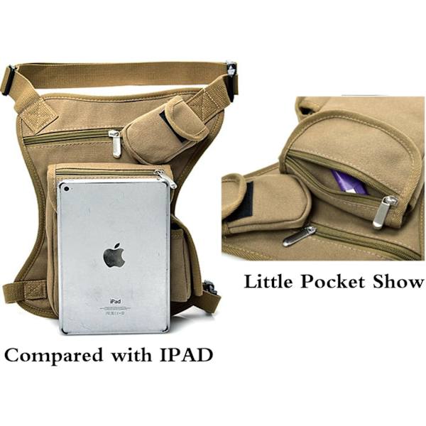Vandringsmidjeväska Liten Multifunktionell Drop Midjeväska Militär Utility Taktisk Höft Molle Pack Sport Camping Vandring Motorcykel Racing Lårväska