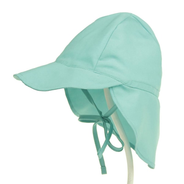 Baby solhatt Upf 50+ beskyttelse, justerbar baby sommerstrand Ultratynn pustende lue, svømmebasseng lek solhatt, hetteomkrets 44-48 cm (grønn)