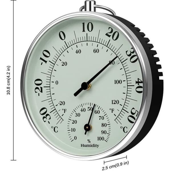 10 cm inomhus- och utomhustermometer med luftfuktighetsmätare och lufttemperatur