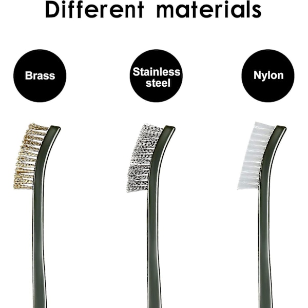 9-delad mini stålborste set skrapa stålborste borste set rostfärg metall cl