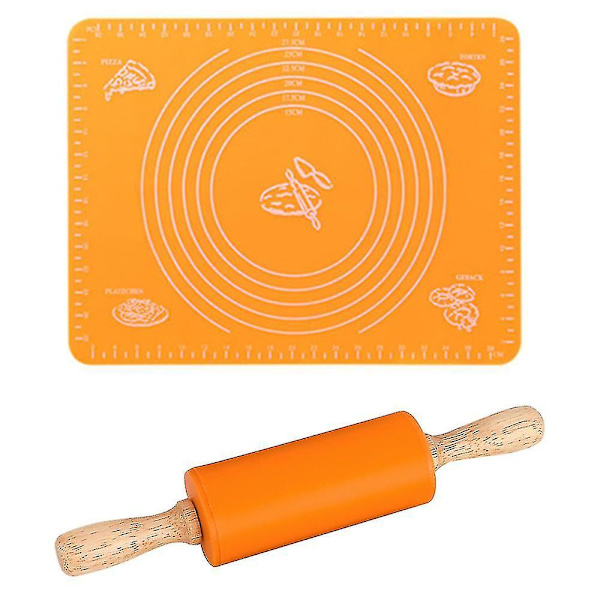 Silikone H Mat Ba Mat 40 30cm Med Rullestift H R, Udrulningsmåtte Non-stick Belagt,