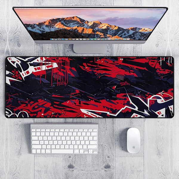 Musematte Gaming Stor Skrivebordsmatte (31,5 x 11,8 x 0,12 tommer) Vaskbar Musematte Bærbar PC-Skrivebordsmatte, Japansk Musematte med Sklisikker Gummibase, Utvid mouse pad Y12 XL