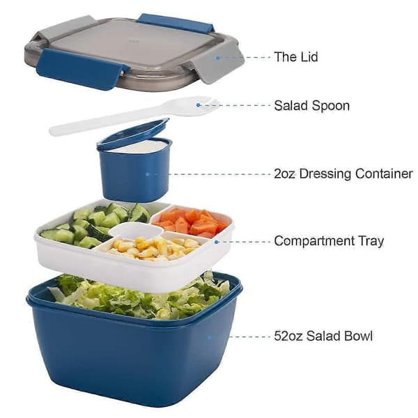Bento matboks med rom og bestikk matboks 1500ML matboks