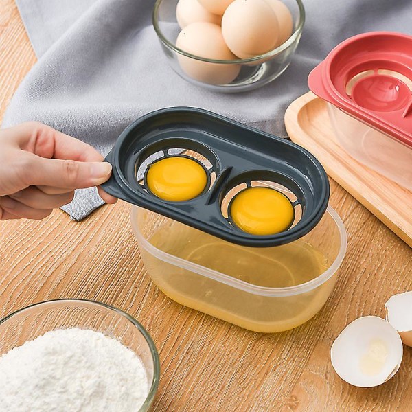 Botao Egg Erotin Munankeltuaisen Valkoinen Erotin Bakeware Gadget Tool Baking Assistant Keittiövälineet (1 kpl, punainen